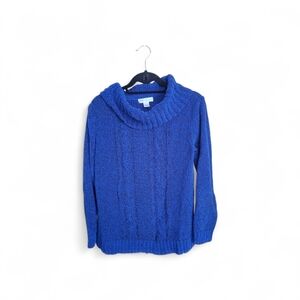 Christopher & Banks Royal Blue Cowl Neck Sweater XL